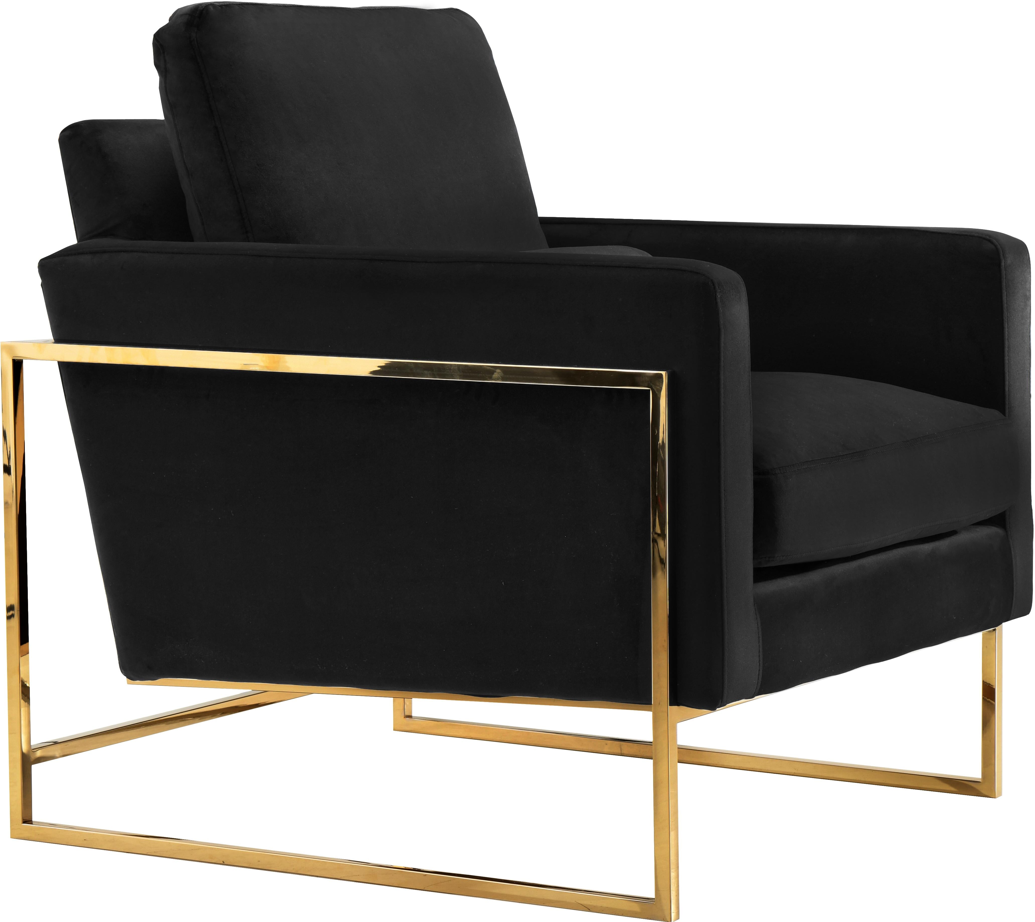 Mila Black Velvet Chair - Luxe Home Furnishings (Jersey City, NJ)