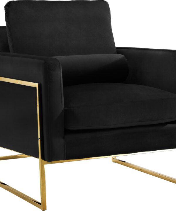 Mila Black Velvet Chair - Luxe Home Furnishings (Jersey City, NJ)