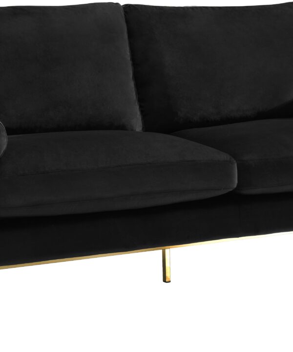 Mila Black Velvet Sofa - Luxe Home Furnishings (Jersey City, NJ)