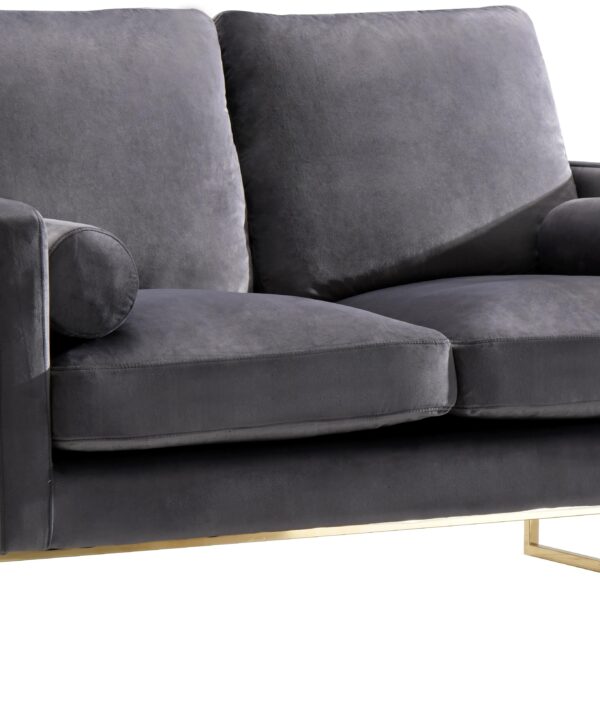 Mila Grey Velvet Loveseat - Luxe Home Furnishings (Jersey City, NJ)