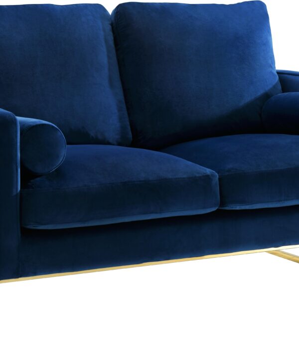 Mila Navy Velvet Loveseat - Luxe Home Furnishings (Jersey City, NJ)