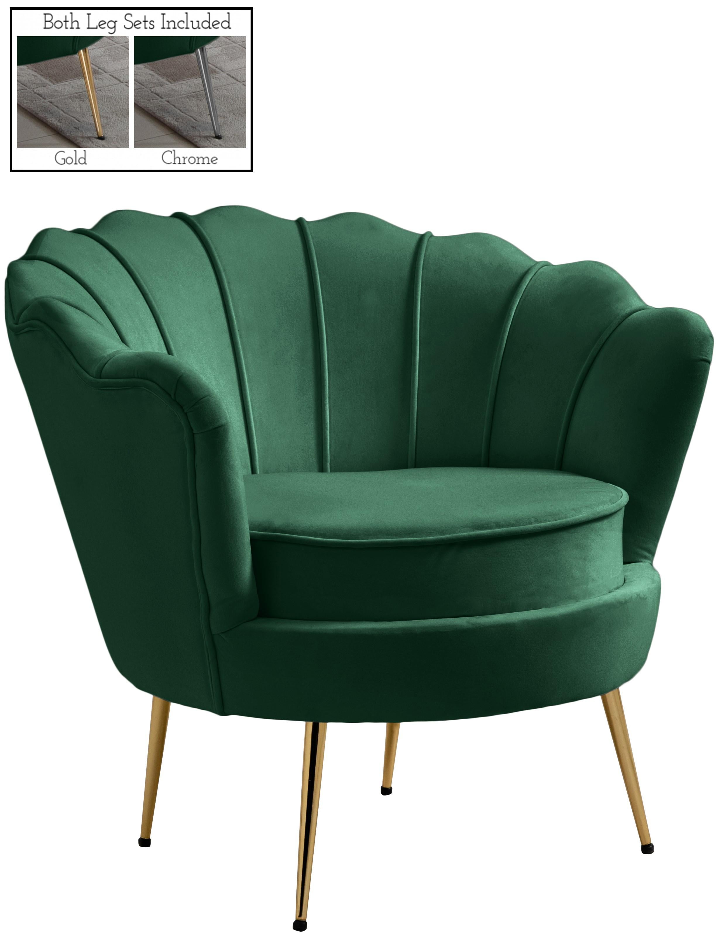 Gardenia Green Velvet Chair - Luxe Home Furnishings (Jersey City, NJ)