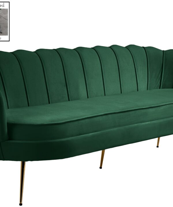 Gardenia Green Velvet Sofa - Luxe Home Furnishings (Jersey City, NJ)