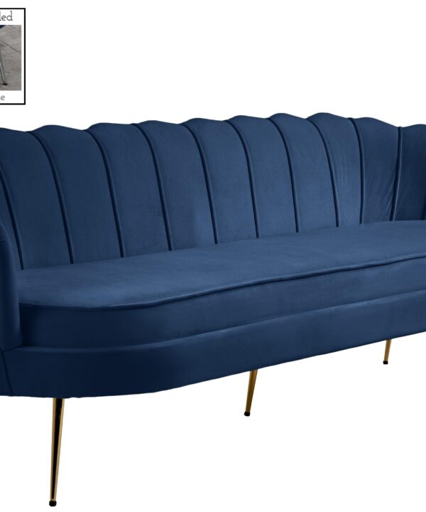 Gardenia Navy Velvet Sofa - Luxe Home Furnishings (Jersey City, NJ)