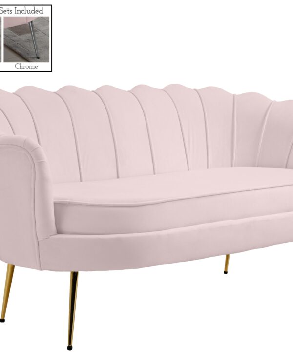 Gardenia Pink Velvet Loveseat - Luxe Home Furnishings (Jersey City, NJ)