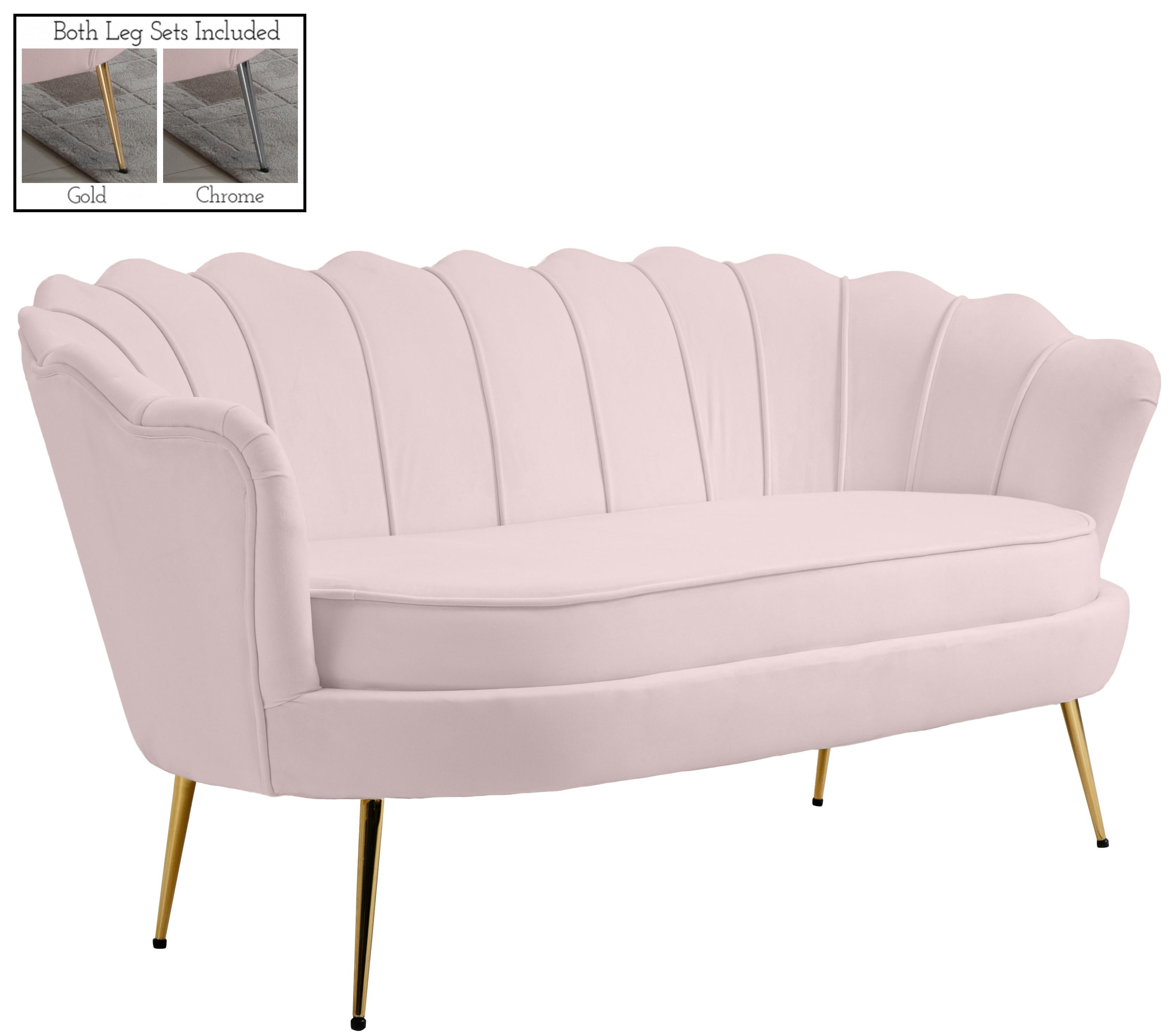 Gardenia Pink Velvet Loveseat - Luxe Home Furnishings (Jersey City, NJ)