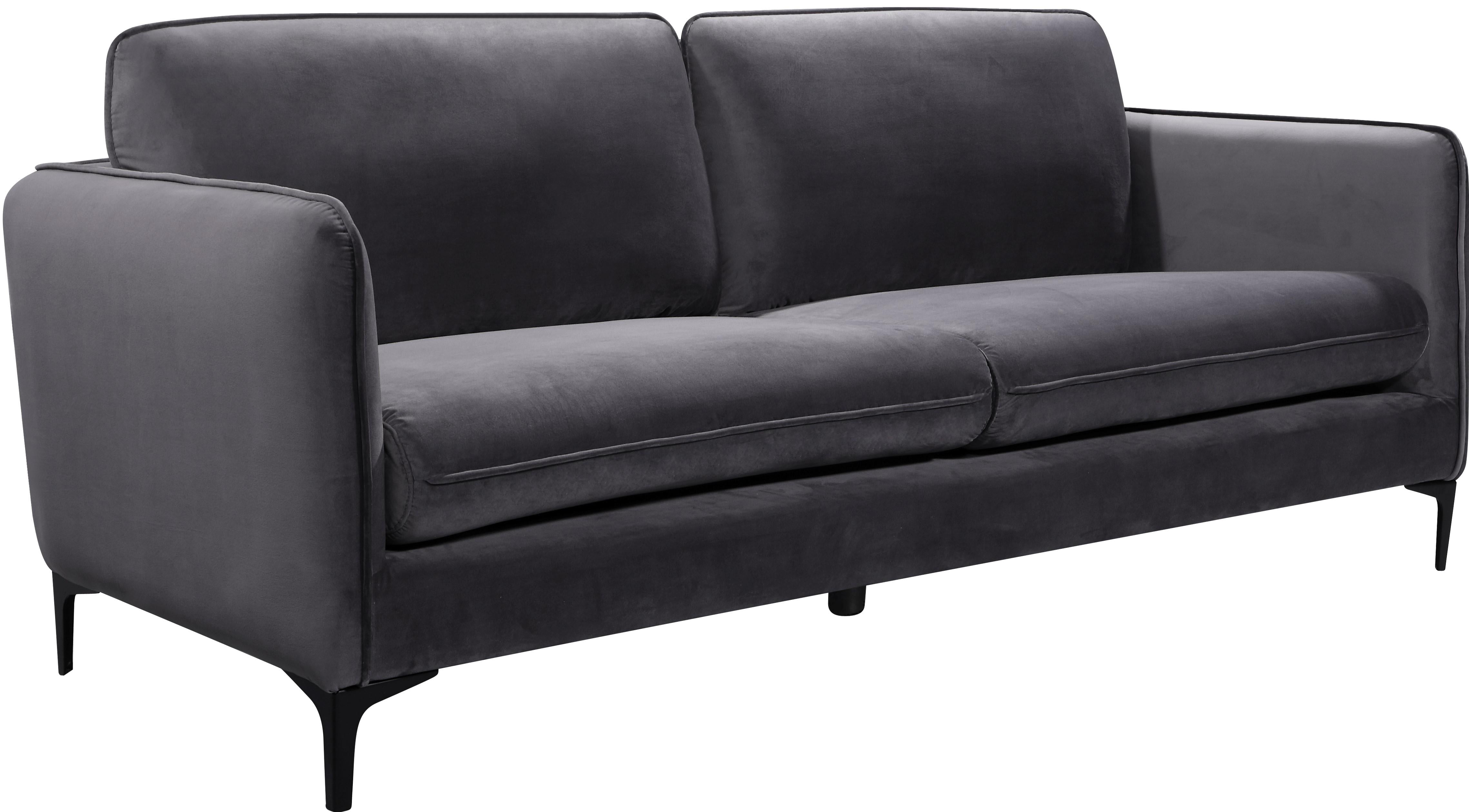 Poppy Grey Velvet Sofa - Luxe Home Furnishings (Jersey City, NJ)