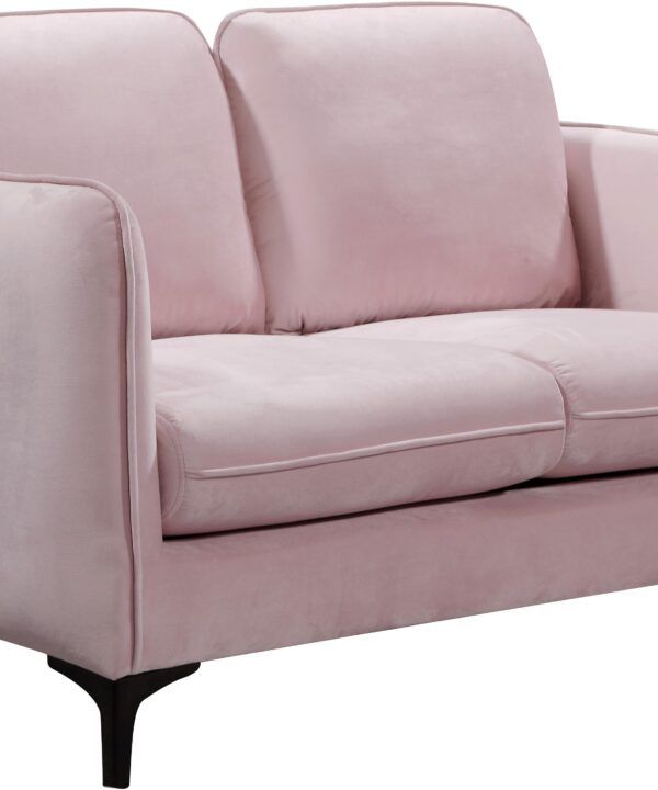 Poppy Pink Velvet Loveseat - Luxe Home Furnishings (Jersey City, NJ)