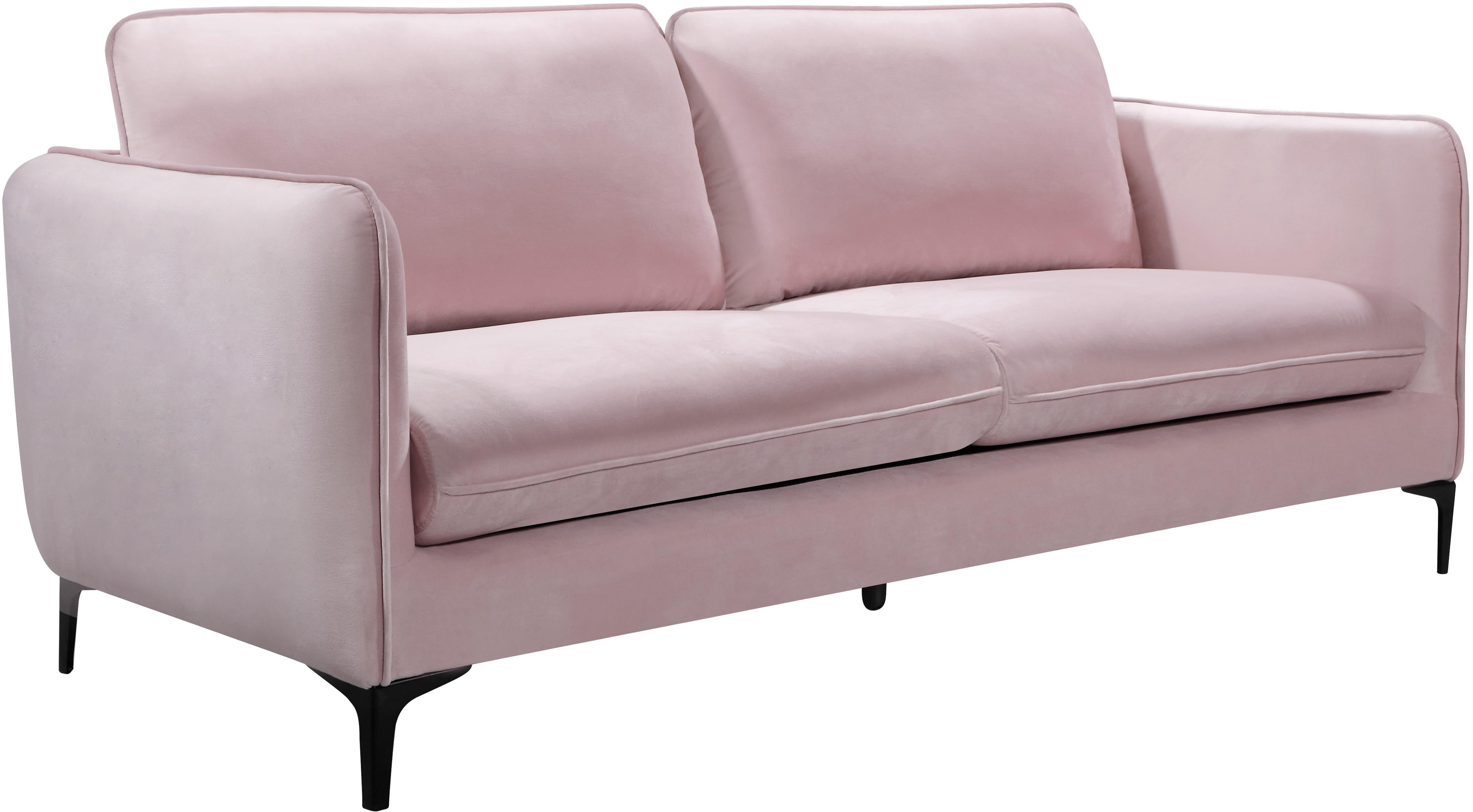 Poppy Pink Velvet Sofa - Luxe Home Furnishings (Jersey City, NJ)