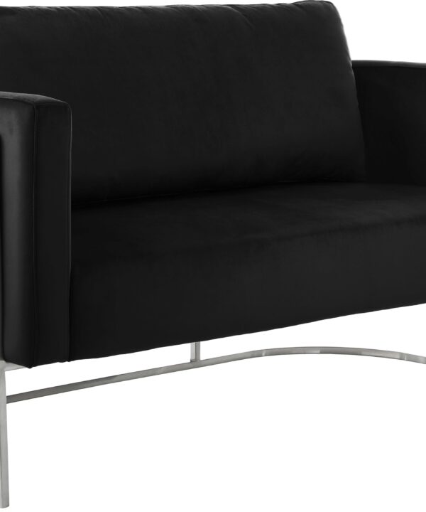 Casa Black Velvet Loveseat
