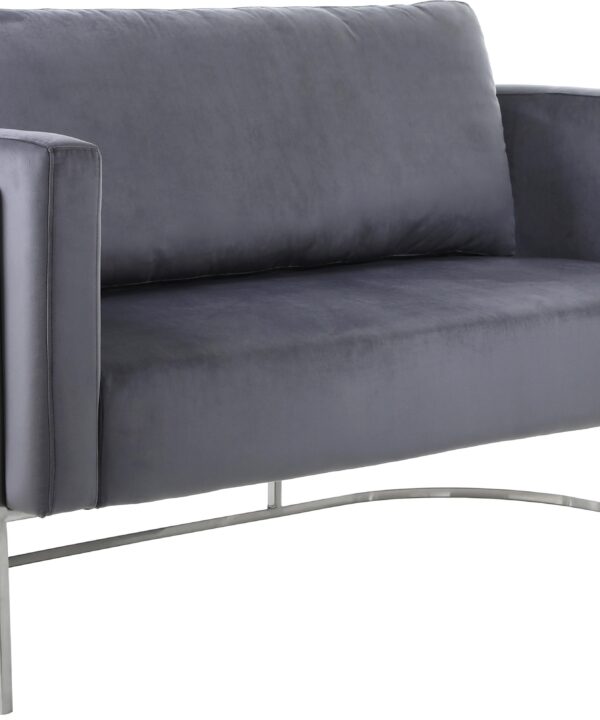 Casa Grey Velvet Loveseat