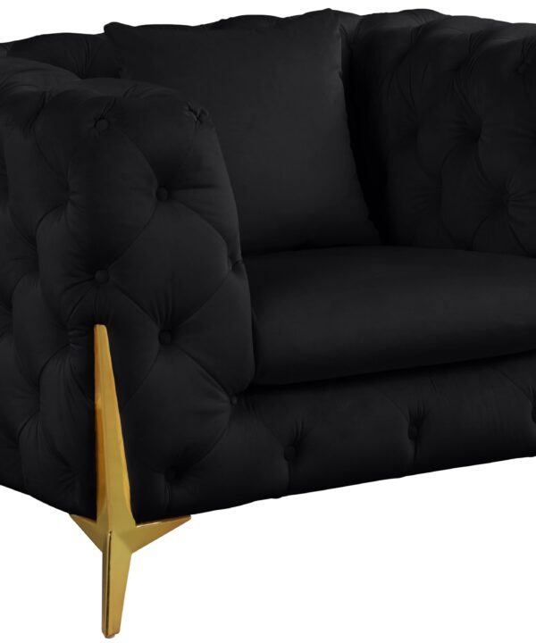 Kingdom Black Velvet Chair