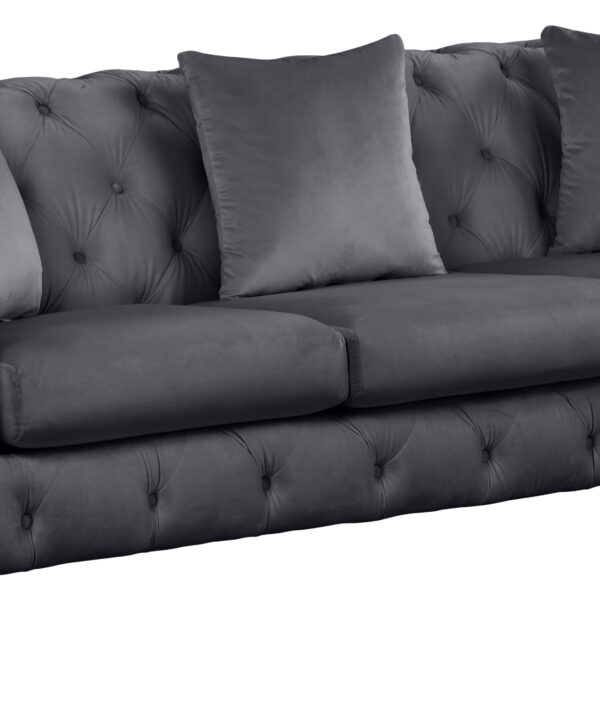 Kingdom Grey Velvet Sofa - Luxe Home Furnishings (Jersey City, NJ)