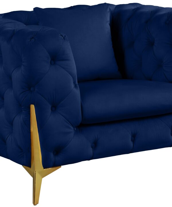 Kingdom Navy Velvet Chair - Luxe Home Furnishings (Jersey City, NJ)