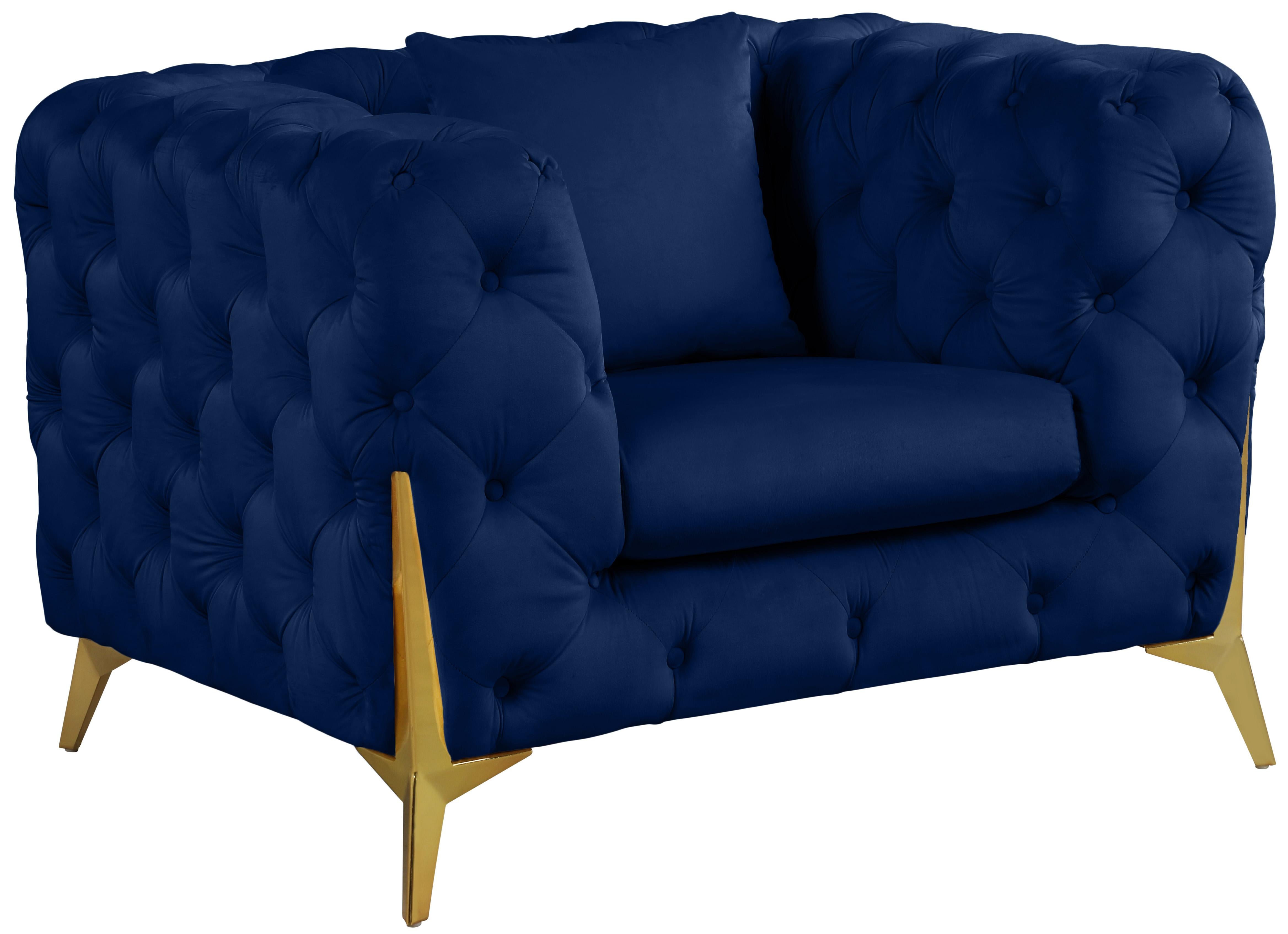 Kingdom Navy Velvet Chair - Luxe Home Furnishings (Jersey City, NJ)