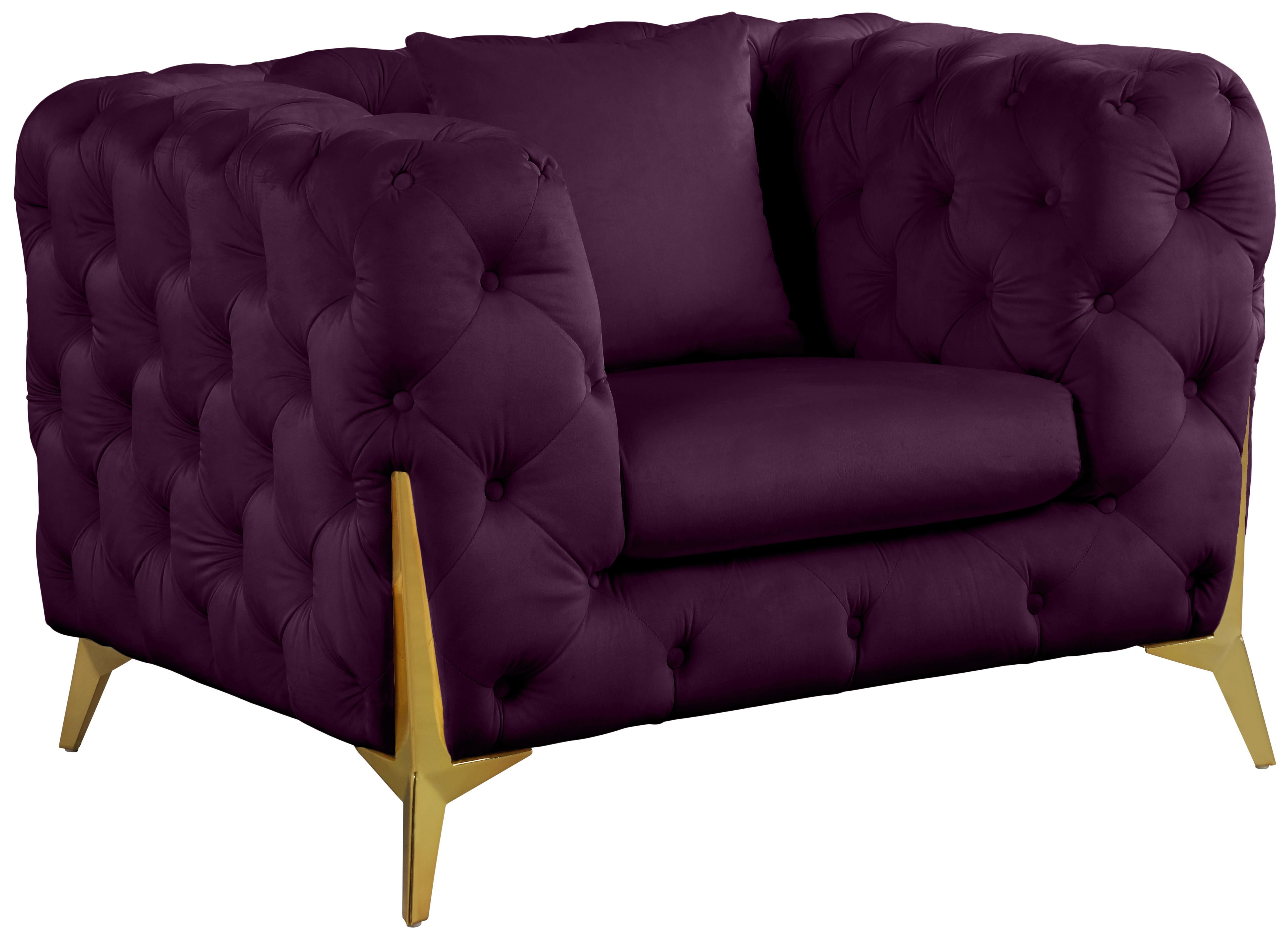 Kingdom Purple Velvet Chair - Luxe Home Furnishings (Jersey City, NJ)