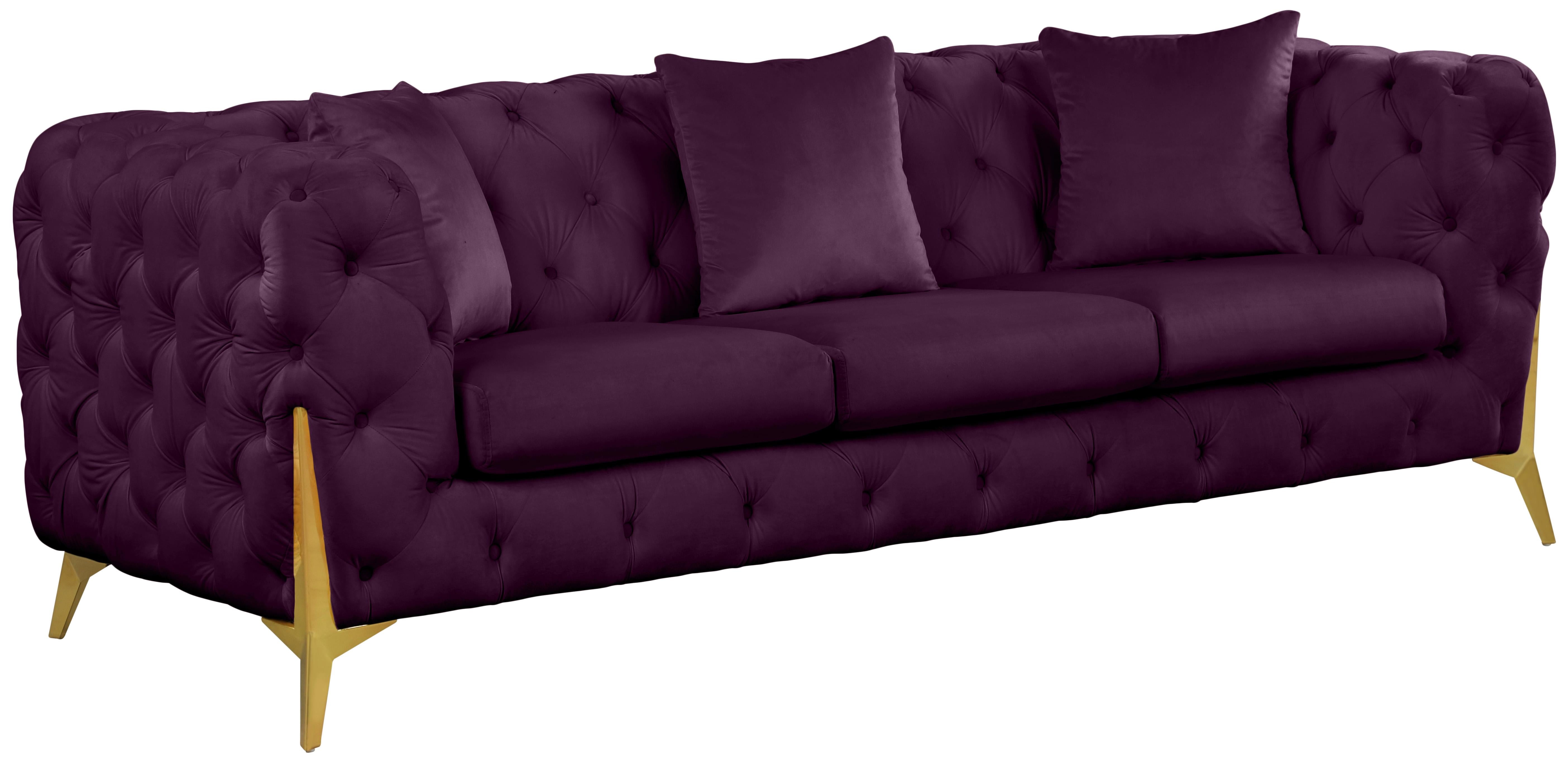 Kingdom Purple Velvet Sofa - Luxe Home Furnishings (Jersey City, NJ)
