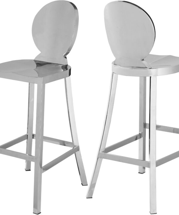 Maddox Chrome Stool - Luxe Home Furnishings (Jersey City, NJ)