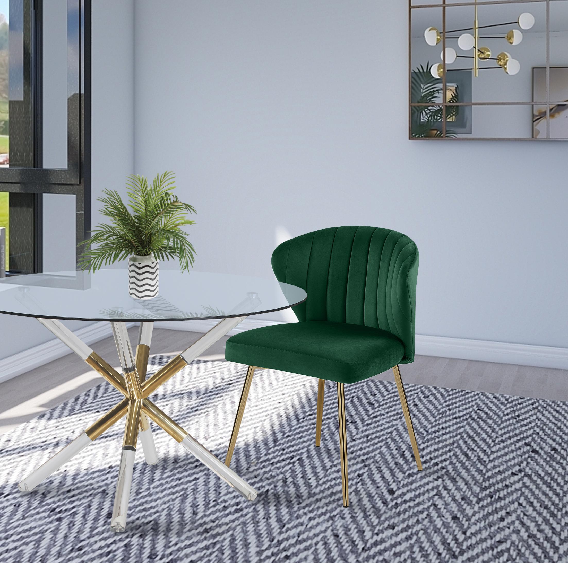 Finley Green Velvet Dining Chair - Luxe Home Furnishings (Jersey City, NJ)