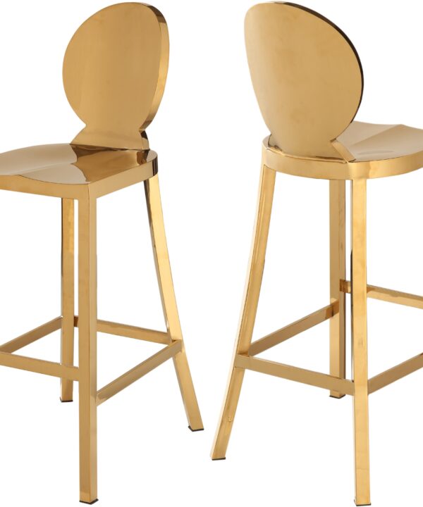 Maddox Gold Stool - Luxe Home Furnishings (Jersey City, NJ)