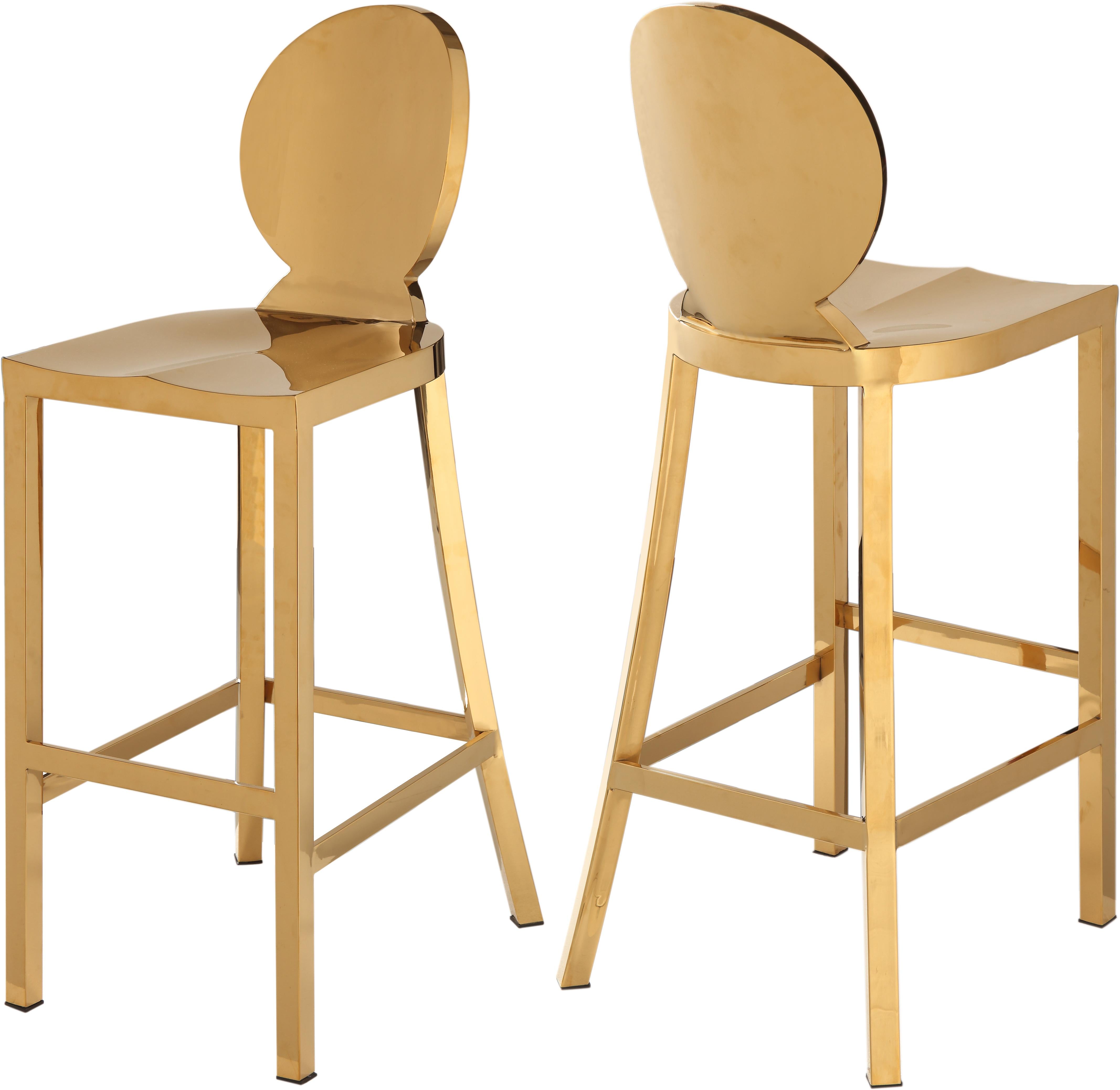 Maddox Gold Stool - Luxe Home Furnishings (Jersey City, NJ)