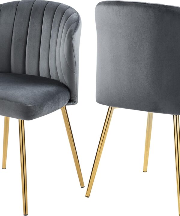 Finley Grey Velvet Dining Chair - Luxe Home Furnishings (Jersey City, NJ)