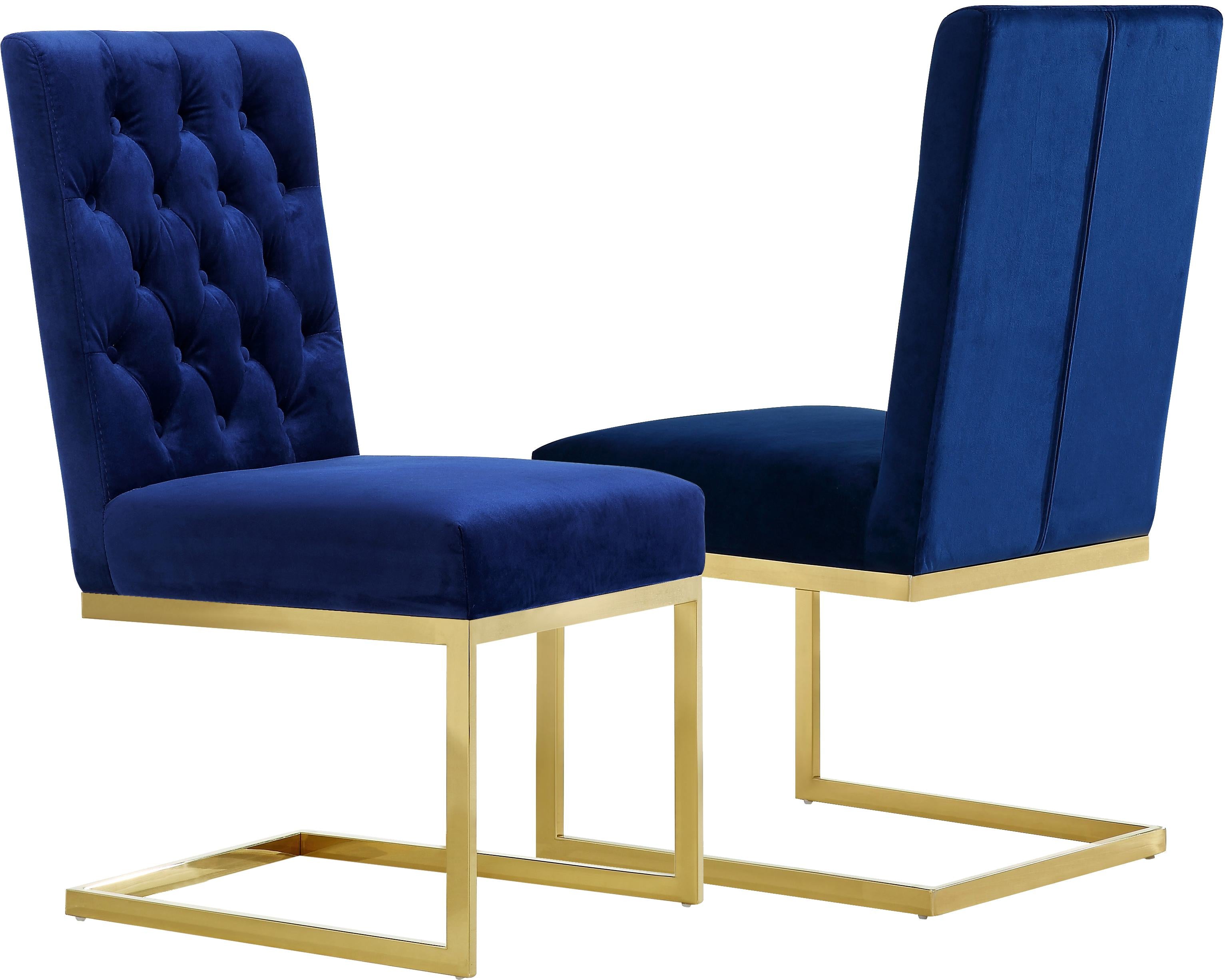 Cameron Navy Velvet Dining Chair - Luxe Home Furnishings (Jersey City, NJ)