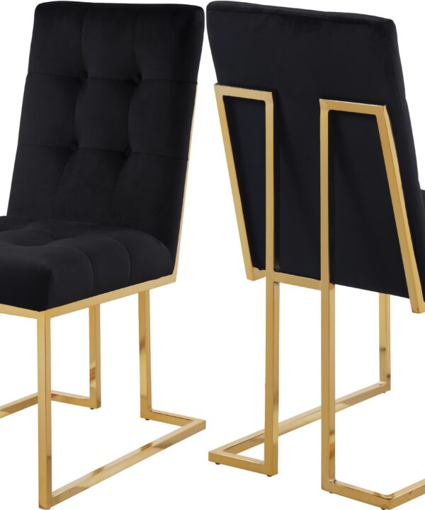 Pierre Black Velvet Dining Chair - Luxe Home Furnishings (Jersey City, NJ)