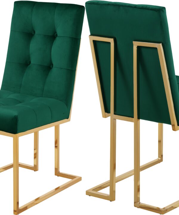Pierre Green Velvet Dining Chair - Luxe Home Furnishings (Jersey City, NJ)