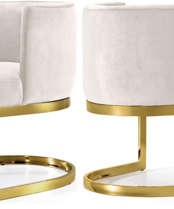 Gianna Cream Velvet Dining Chair - Luxe Home Furnishings (Jersey City, NJ)