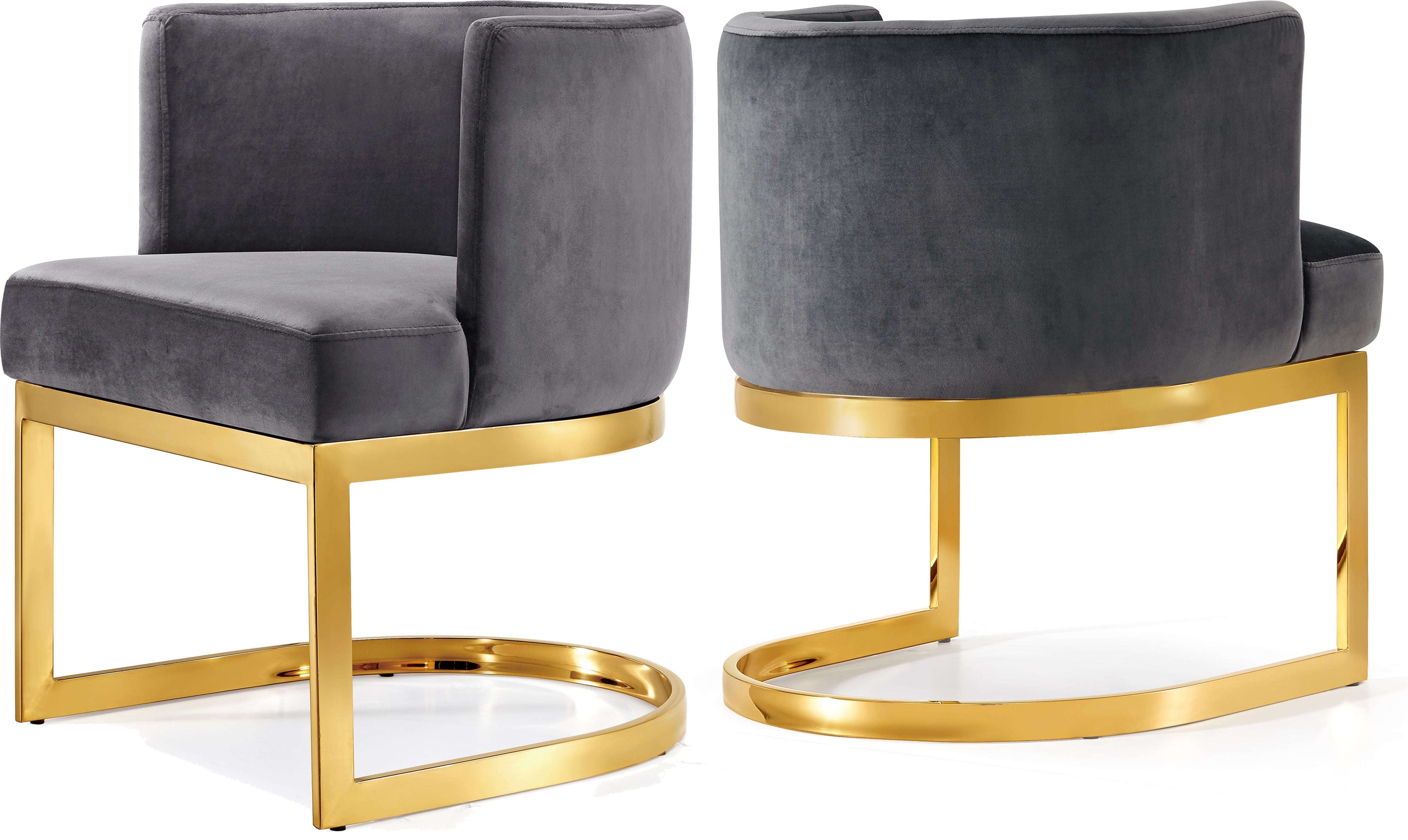 Gianna Grey Velvet Dining Chair - Luxe Home Furnishings (Jersey City, NJ)