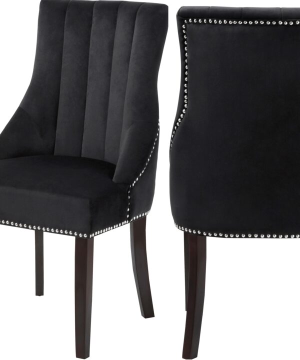 Oxford Black Velvet Dining Chair - Luxe Home Furnishings (Jersey City, NJ)