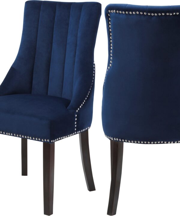 Oxford Navy Velvet Dining Chair - Luxe Home Furnishings (Jersey City, NJ)