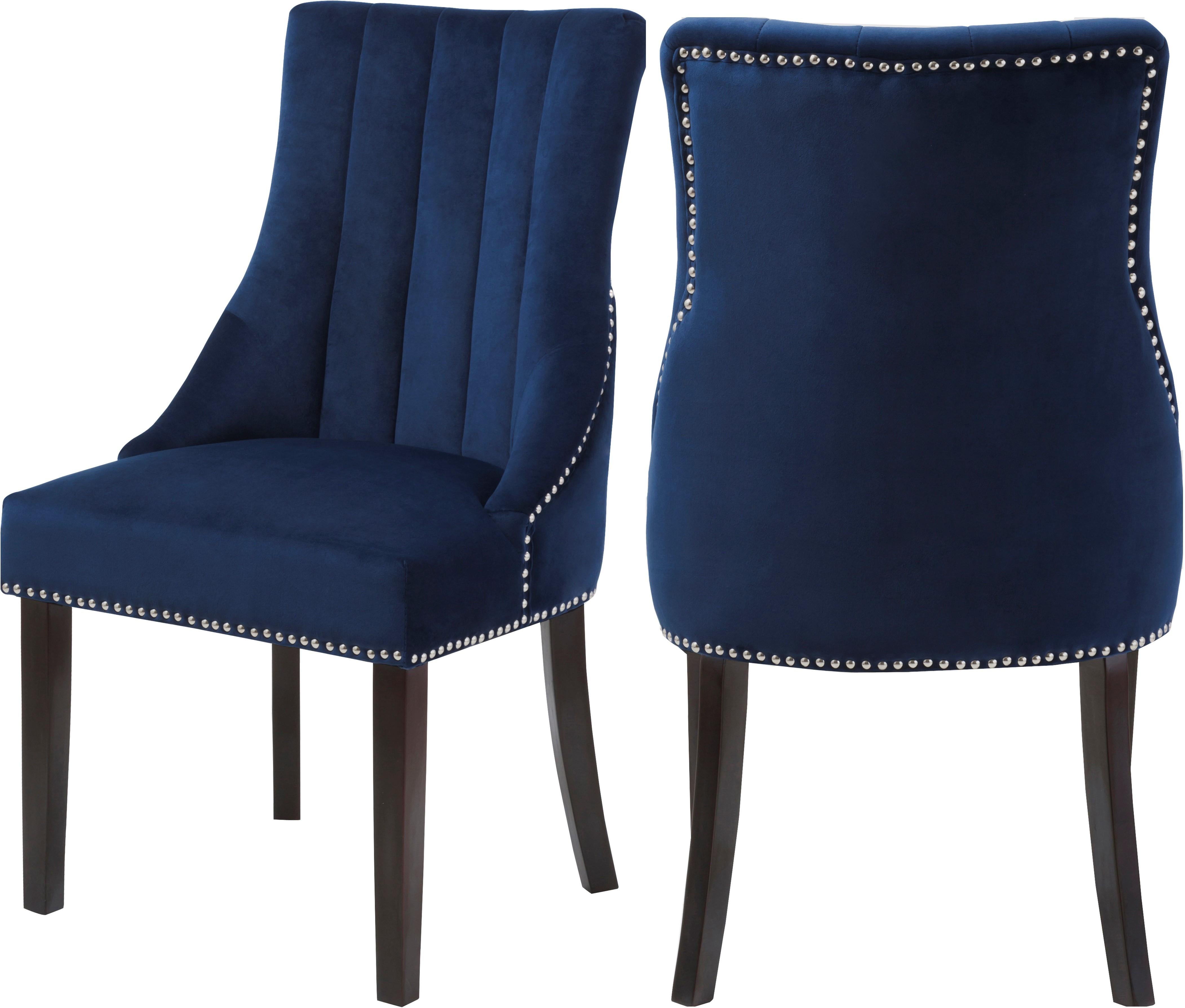 Oxford Navy Velvet Dining Chair - Luxe Home Furnishings (Jersey City, NJ)