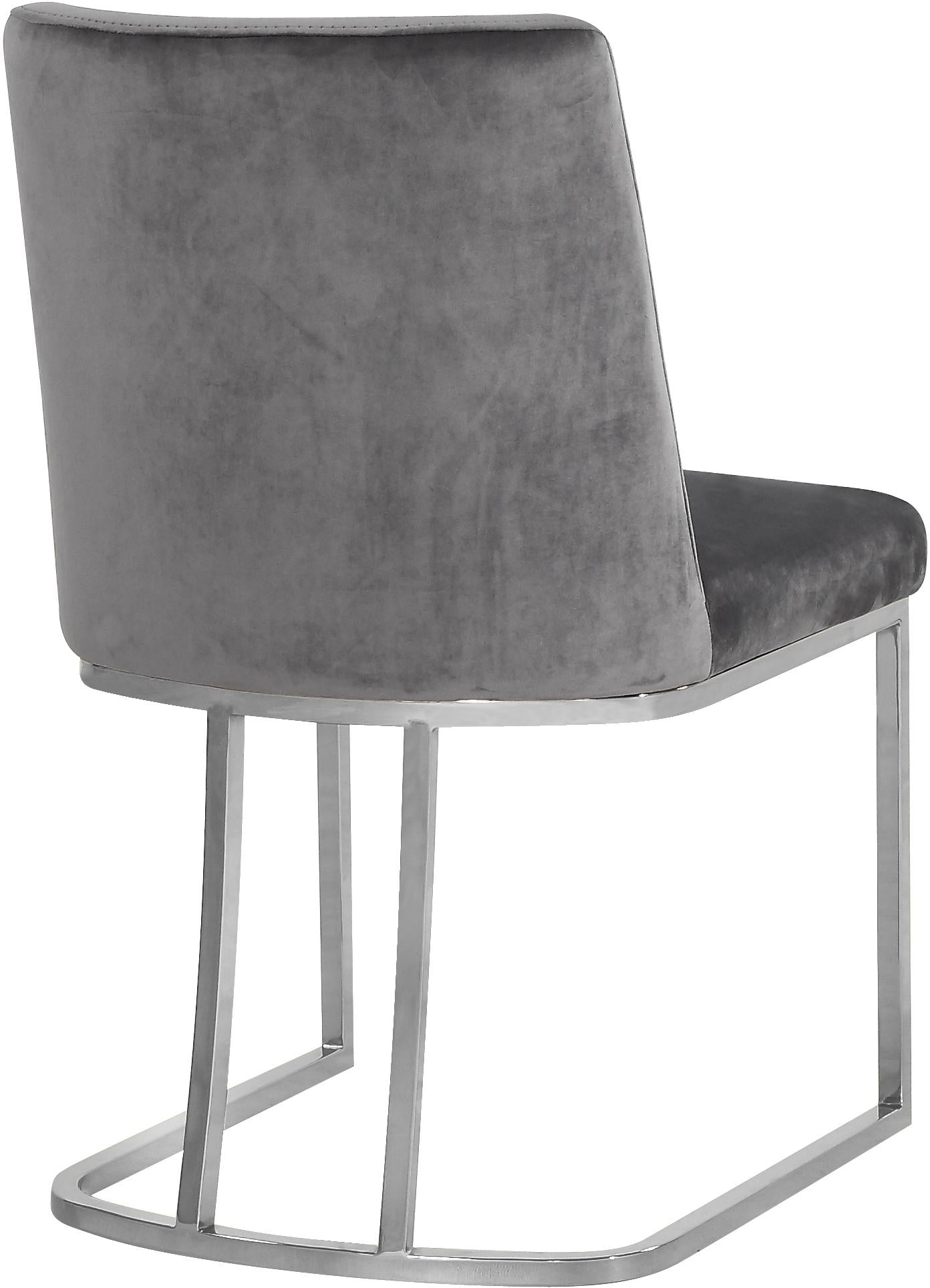 Heidi Grey Velvet Dining Chair - Luxe Home Furnishings (Jersey City, NJ)