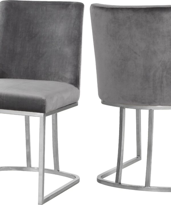 Heidi Grey Velvet Dining Chair - Luxe Home Furnishings (Jersey City, NJ)