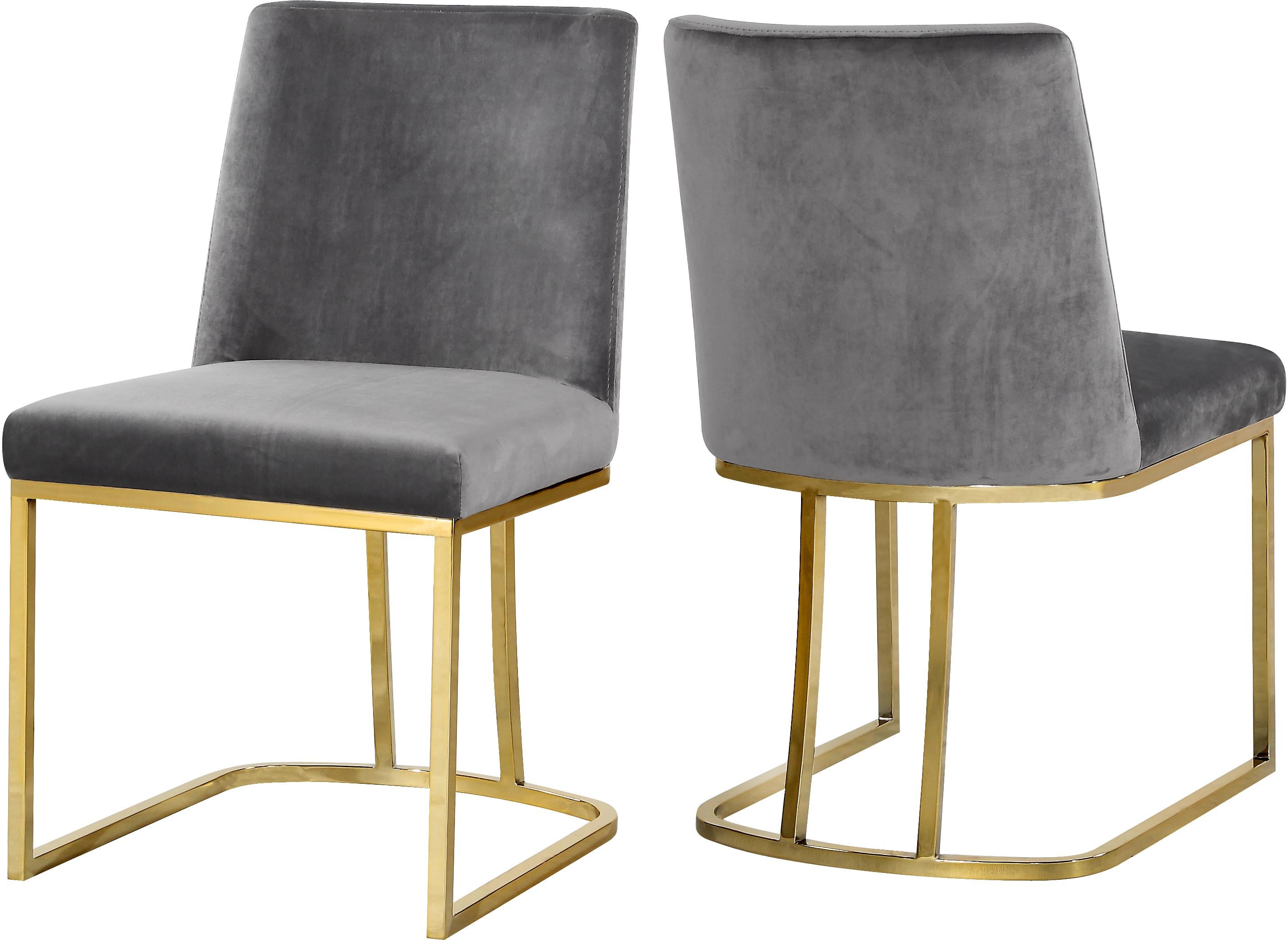 Heidi Grey Velvet Dining Chair - Luxe Home Furnishings (Jersey City, NJ)