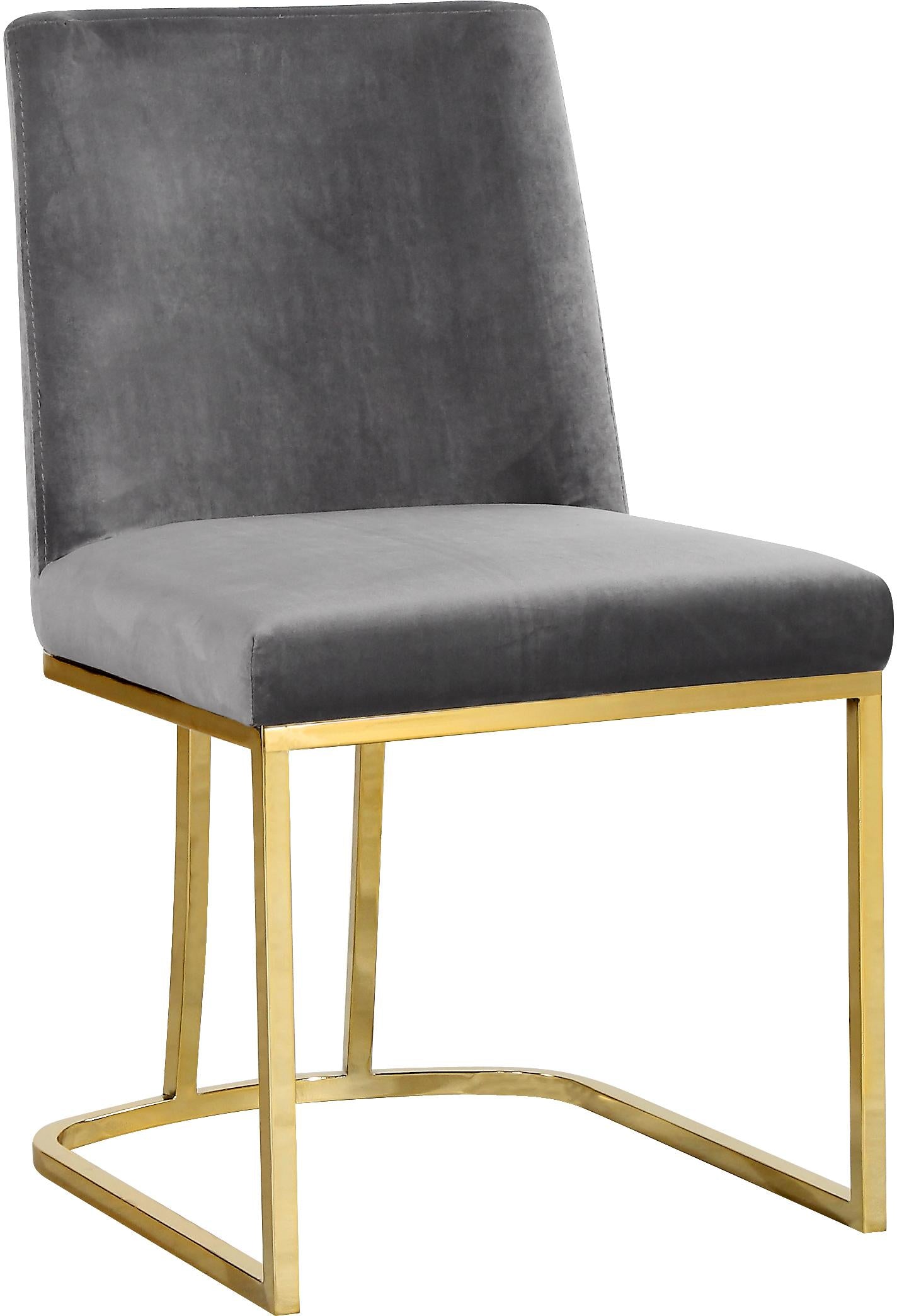 Heidi Grey Velvet Dining Chair - Luxe Home Furnishings (Jersey City, NJ)