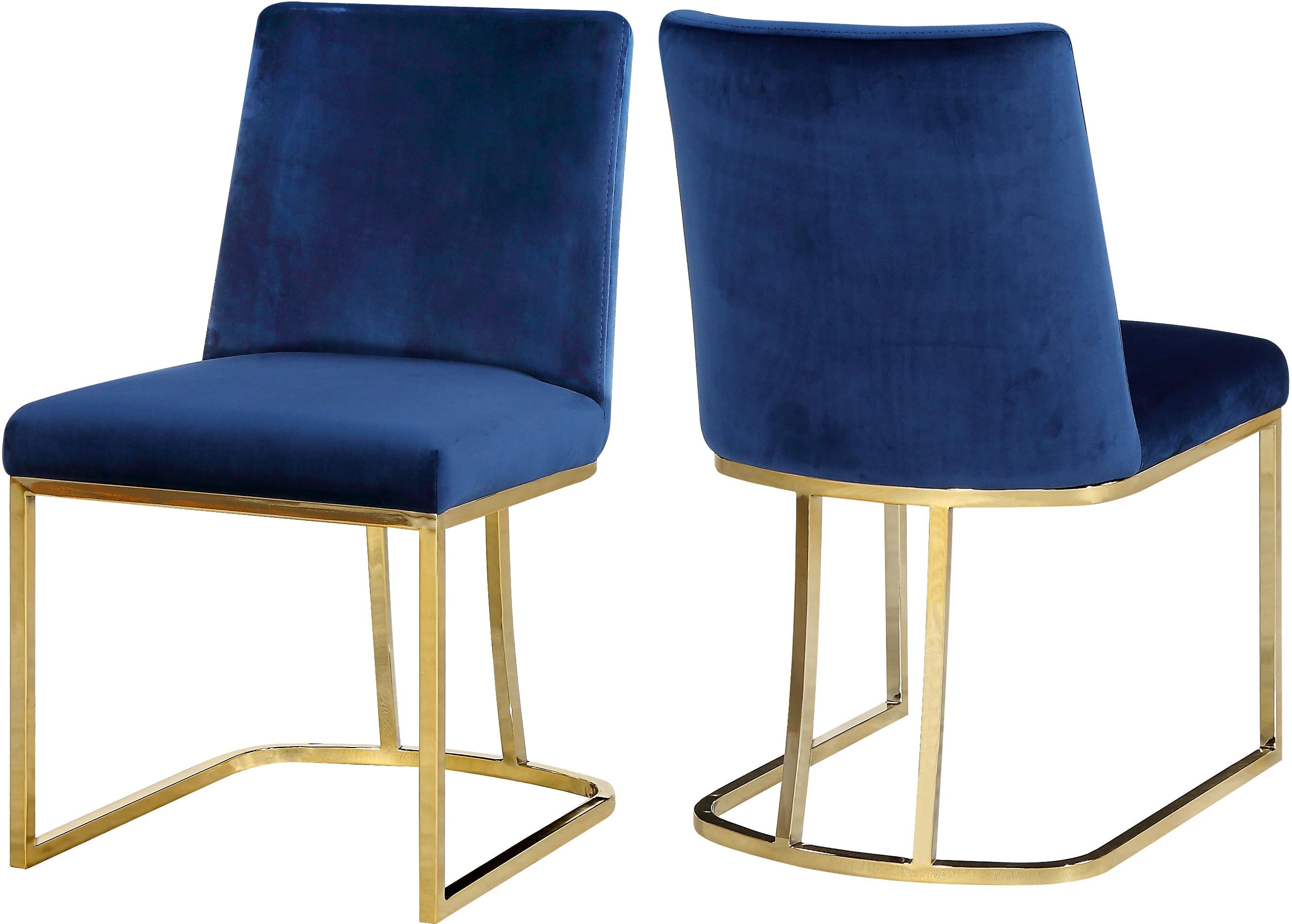 Heidi Navy Velvet Dining Chair - Luxe Home Furnishings (Jersey City, NJ)