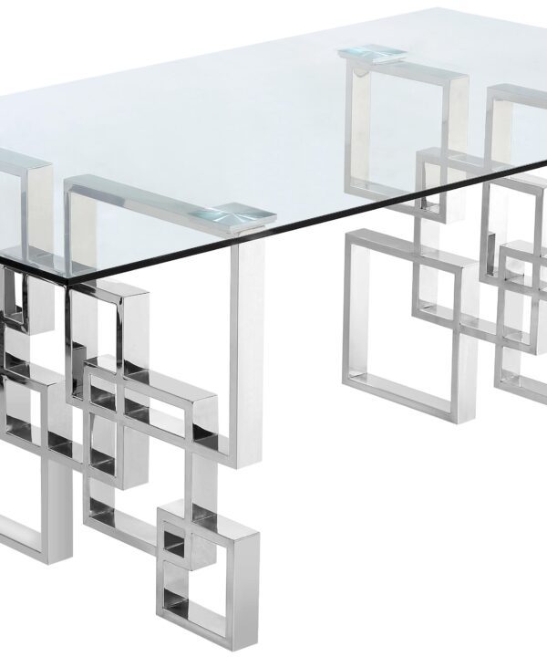 Alexis Chrome Dining Table - Luxe Home Furnishings (Jersey City, NJ)
