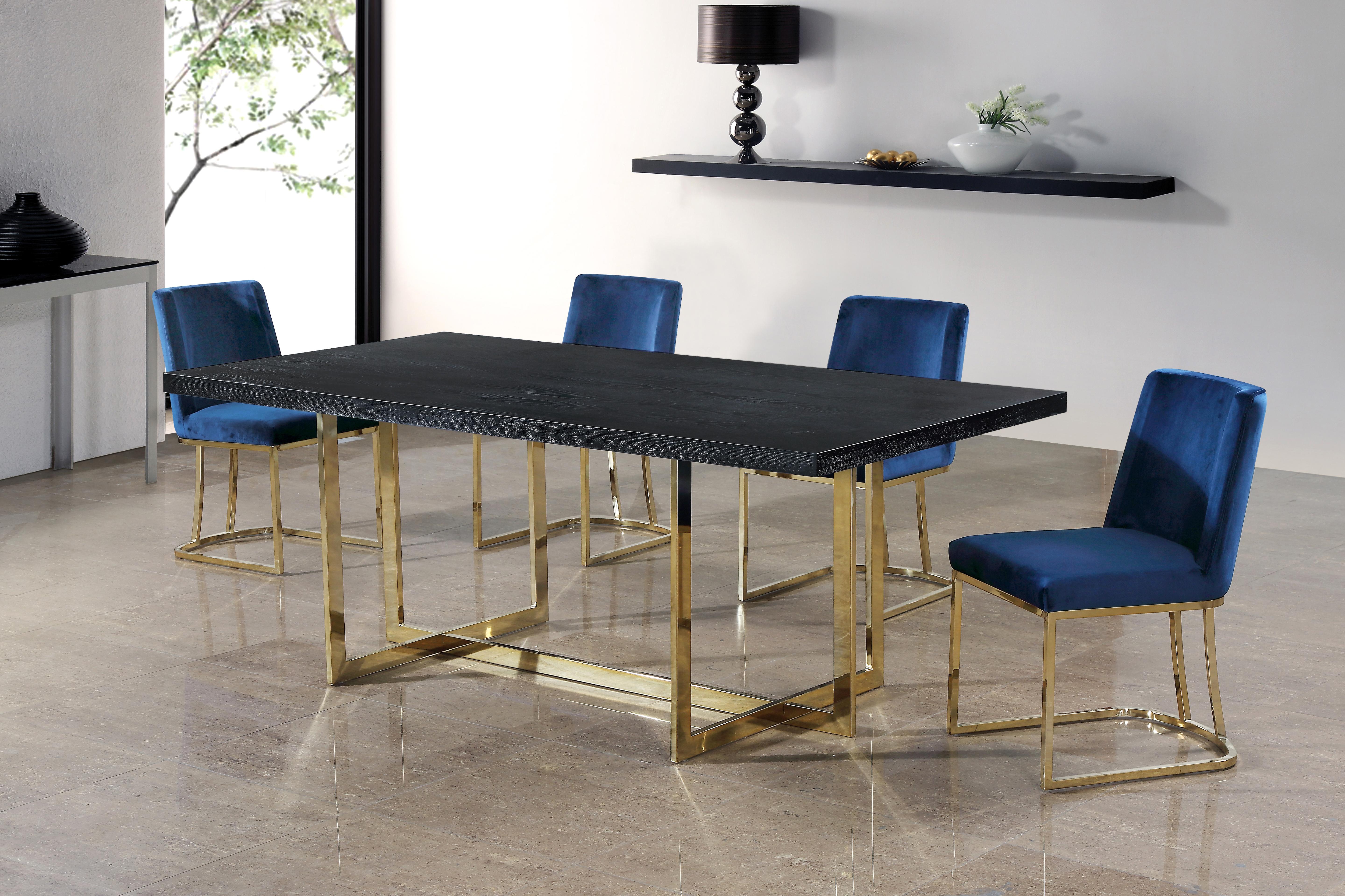 Heidi Navy Velvet Dining Chair - Luxe Home Furnishings (Jersey City, NJ)