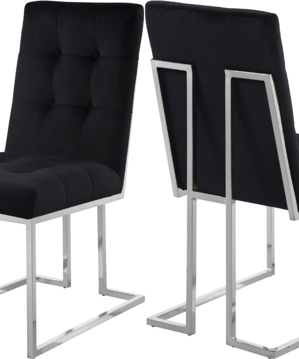 Alexis Black Velvet Dining Chair - Luxe Home Furnishings (Jersey City, NJ)