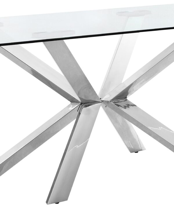 Juno Chrome Dining Table - Luxe Home Furnishings (Jersey City, NJ)