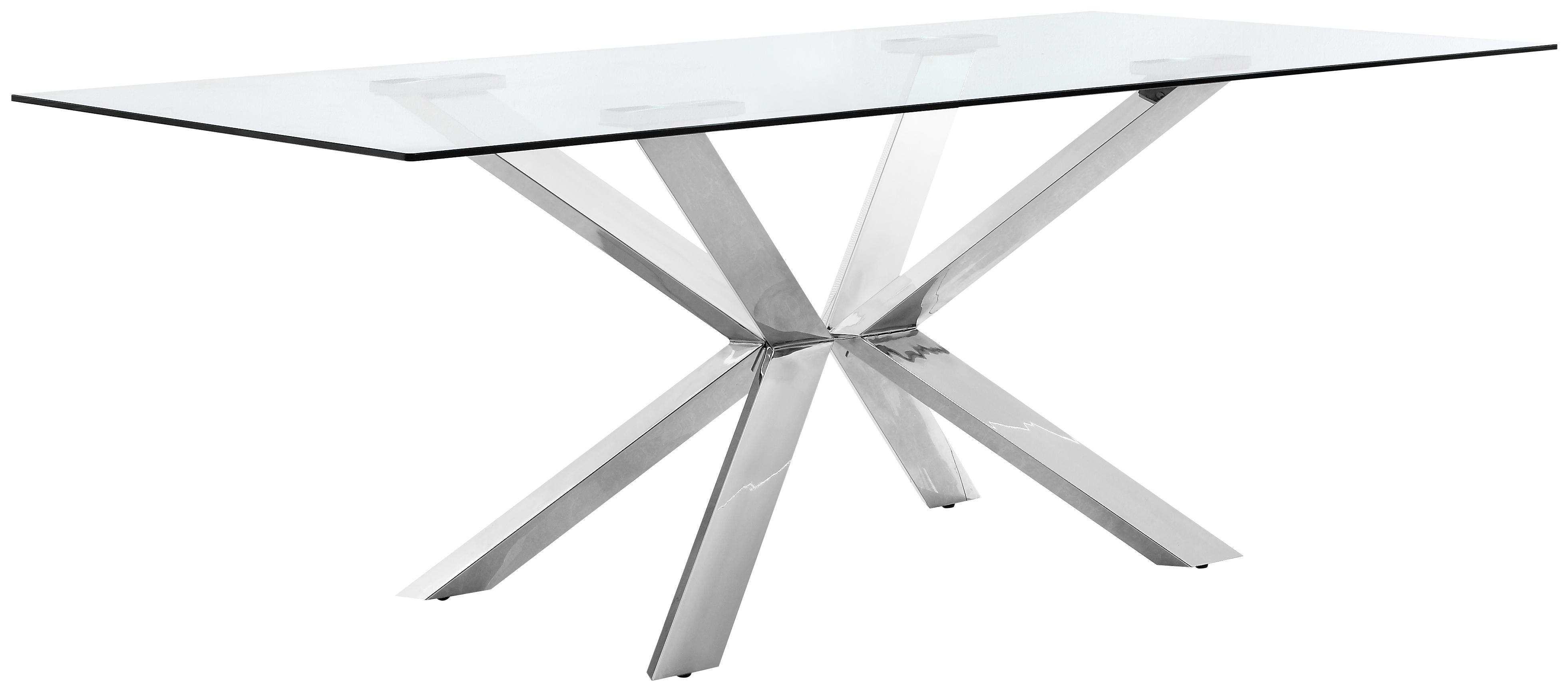 Juno Chrome Dining Table - Luxe Home Furnishings (Jersey City, NJ)