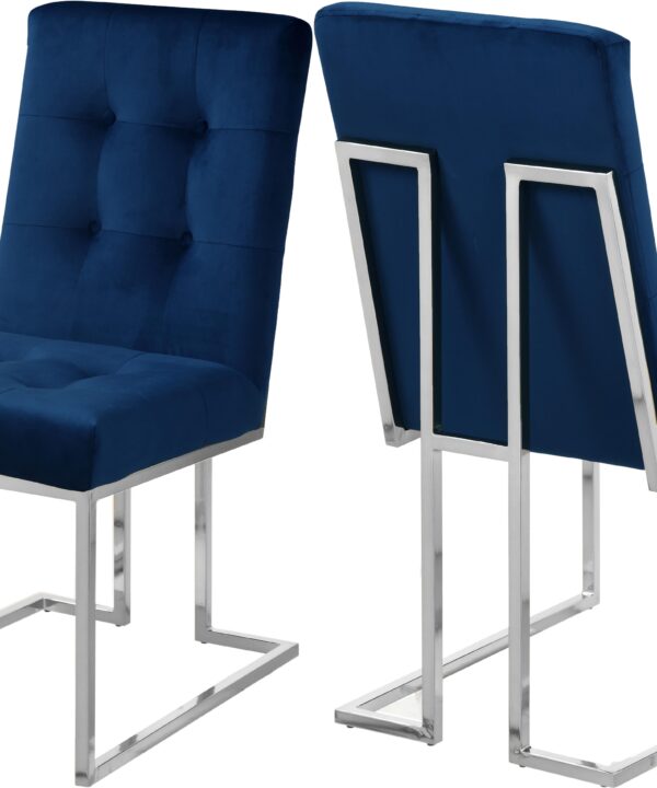 Alexis Navy Velvet Dining Chair - Luxe Home Furnishings (Jersey City, NJ)