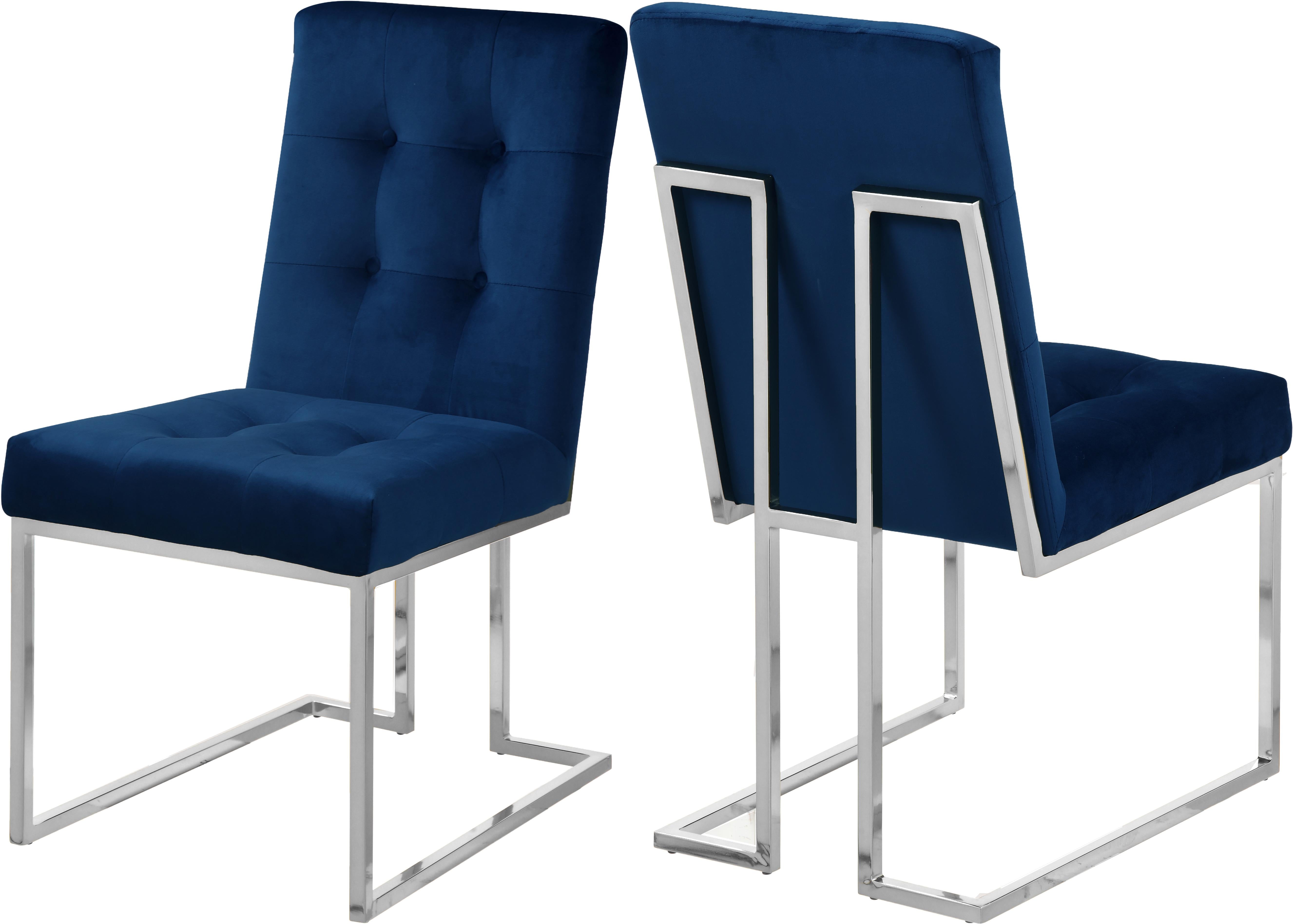 Alexis Navy Velvet Dining Chair - Luxe Home Furnishings (Jersey City, NJ)