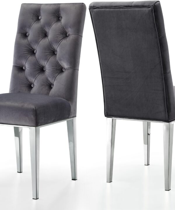 Juno Grey Velvet Dining Chair - Luxe Home Furnishings (Jersey City, NJ)