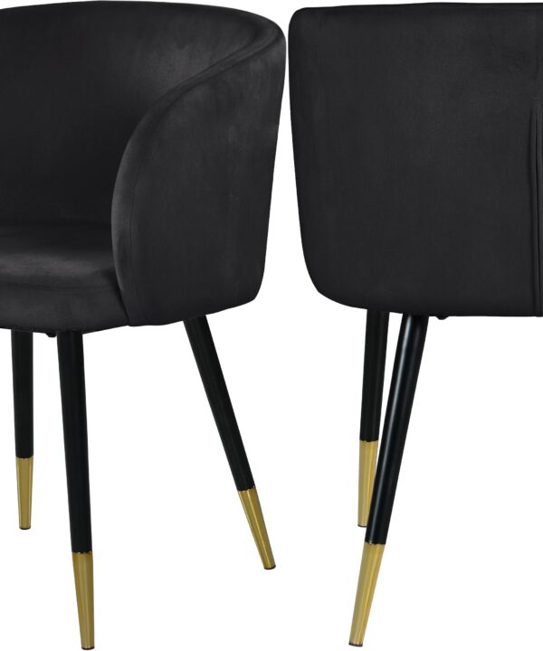 Louise Black Velvet Dining Chair - Luxe Home Furnishings (Jersey City, NJ)