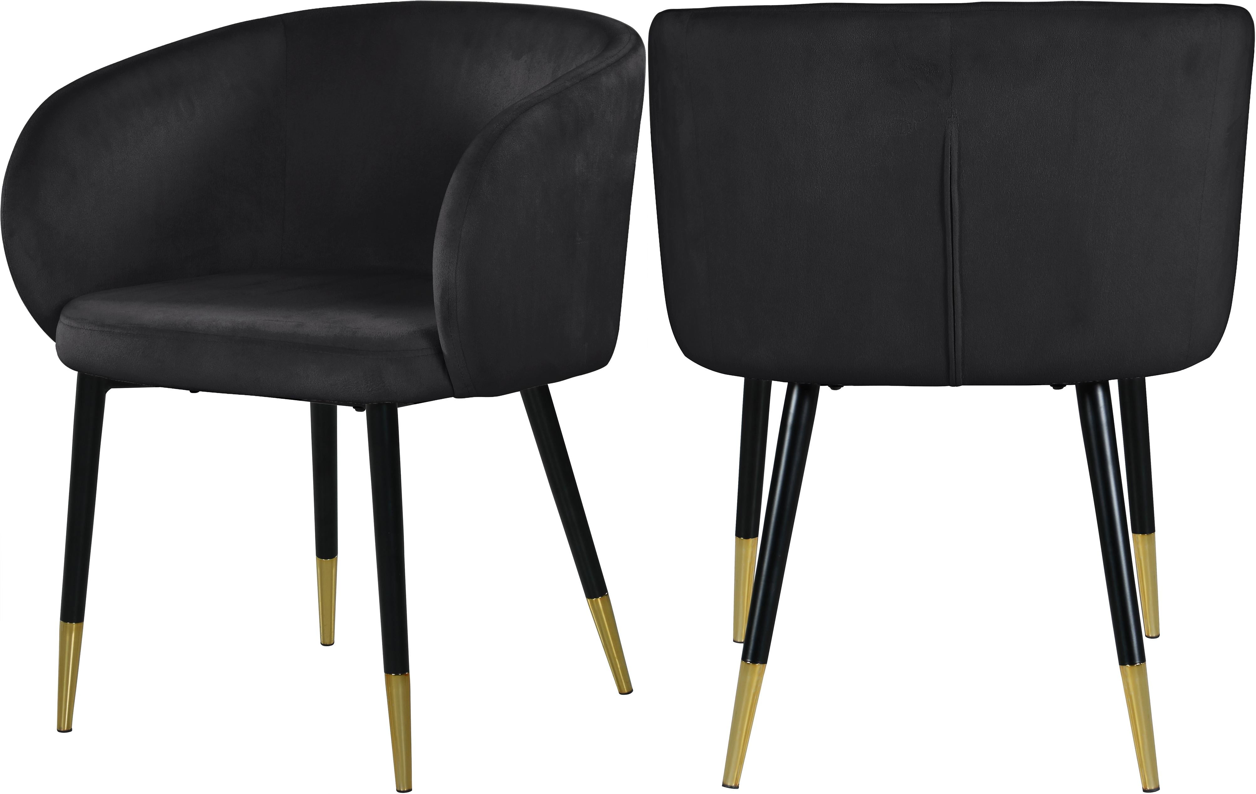 Louise Black Velvet Dining Chair - Luxe Home Furnishings (Jersey City, NJ)
