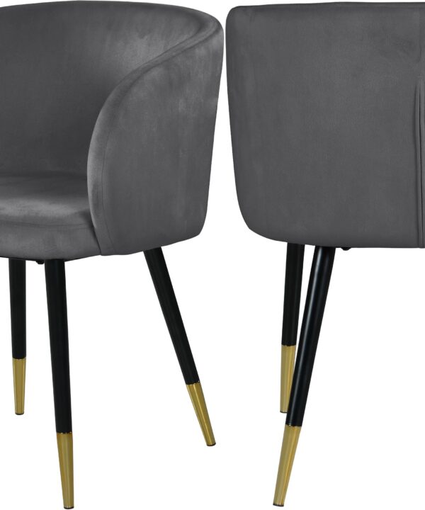 Louise Grey Velvet Dining Chair - Luxe Home Furnishings (Jersey City, NJ)